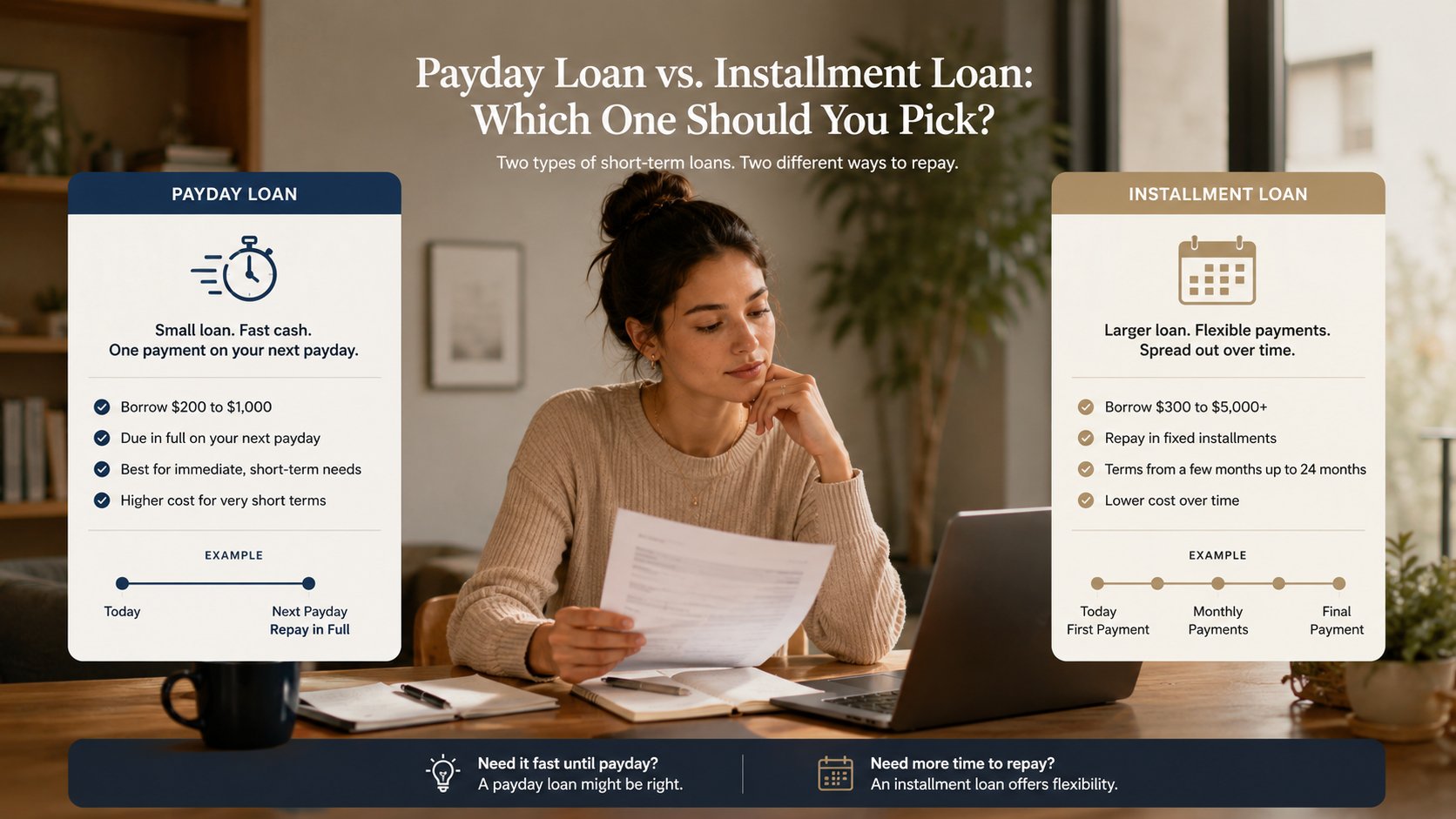 Payday Loan vs. Installment Loan: Which One Should You Pick?